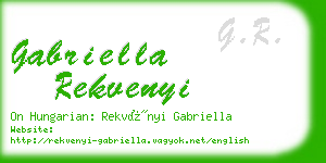 gabriella rekvenyi business card